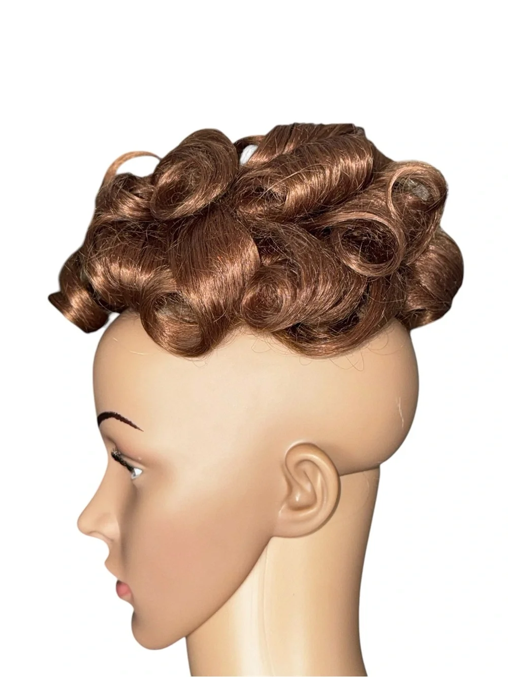 Vintage Venicelon Brown Bouffant Hairpiece Wiglet Original Case Cosplay Retro⁠